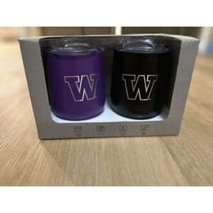 Washington University Home/Away Black &‎ Purple 2 Piece Steel Wine Tumbler Set